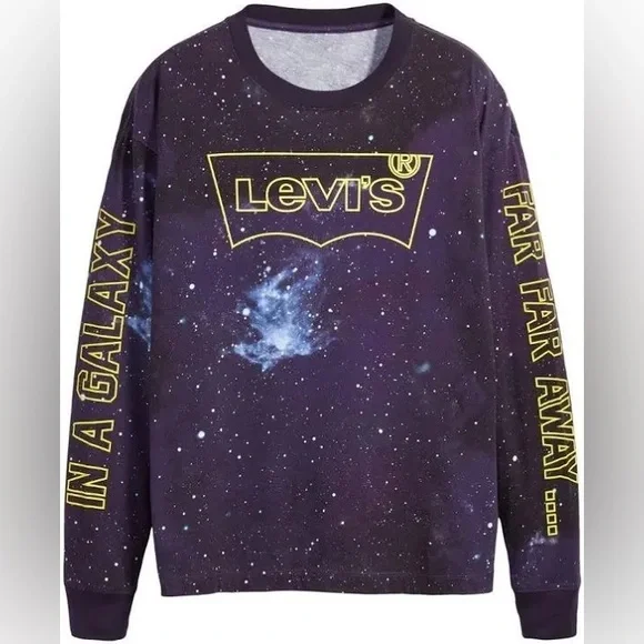 Levi's Star Wars Purple Galaxy Long Sleeve Shirt - Picture 6 of 8